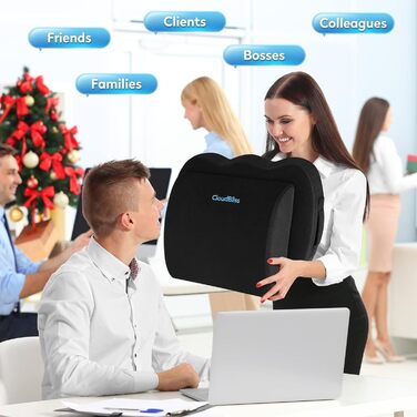Подушка для сидіння CloudBliss: для офісного крісла, авто, підтримка попереку, з memory foam, для болю в куприку, від ішіасу та болю в спині