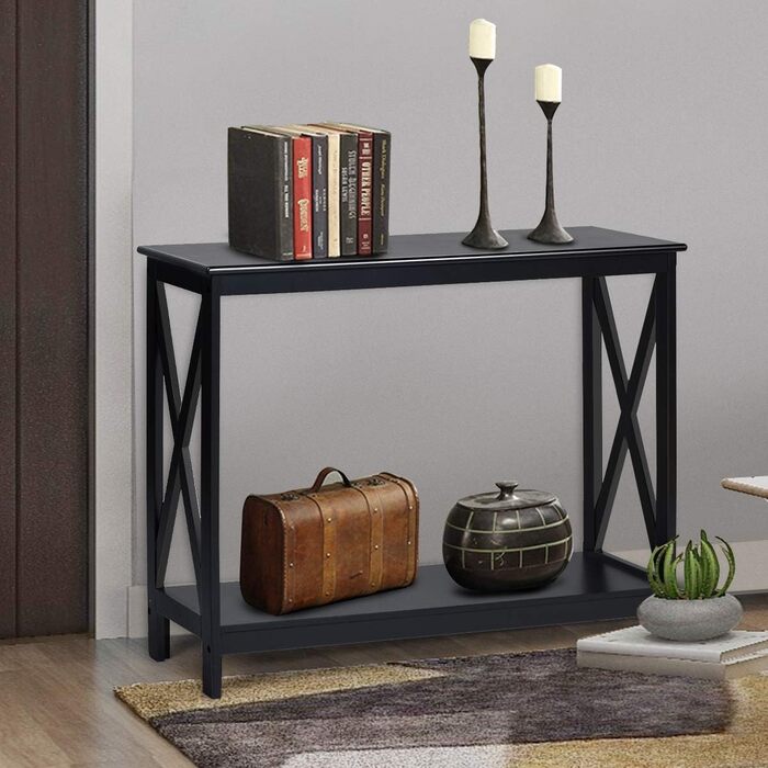 Журнальний столик COSTWAY з шухлядою, 3 ящики, білий, 100x30x80 см