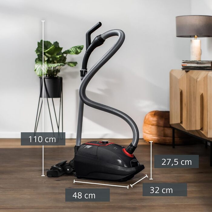 Пылесос Siemens Z7.0 VSZ7X500 с мешком для сбора пыли: для аллергиков, тихий, 650 Вт, серый