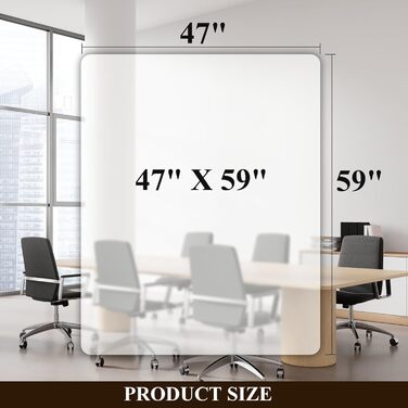 Підкладка під офісний стілець ShareWin 120x150 см - захист підлоги від подряпин, антиковзка, для офісу та дому