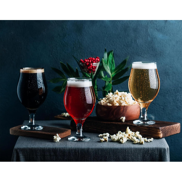 Набір келихів для пива Glasmark KROSNO 1992 Biertulpen 6 шт по 500 мл для Pils, Stout, коктейлів - для посудомийної машини