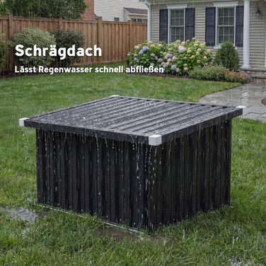 Гараж для робота-косарки зі сталі, 108 x 86 x 62,5 см. Гараж для робота-косарки з похилим дахом та захисним бордюром, виготовлений з оцинкованої сталі.