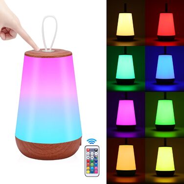 Приліжковий світильник Touch Dimmable, 8 кольорів, 3 режими, функція зарядки 20 Вт, таймер, для спальні/вітальні