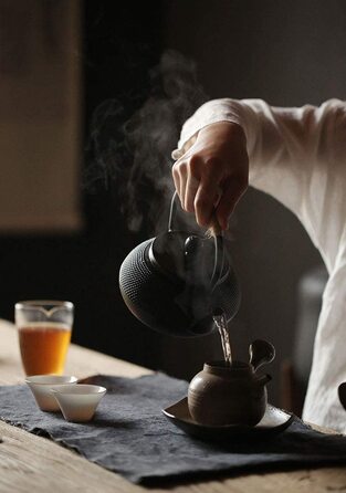 Чайник Webao з чавуну, японський чайник Tetsubin, чайник з ситечком з нержавіючої сталі (800 мл)