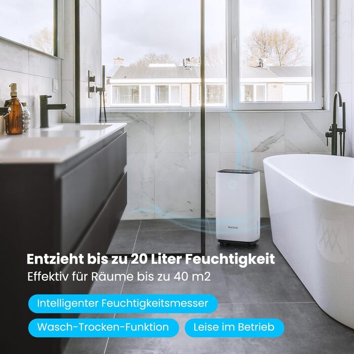 Електричний осушувач повітря Auronic AU3272 20L - 12л, для дому, осушувач повітря, осушувач вологи