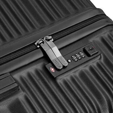 Набір валіз REDOLZ 3 шт. | Чорний | ABS-пластик | Легкі, міцні, з TSA-замком та 4 колесами | Для подорожей
