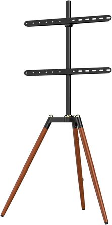 Штатив-телевізійна стійка ETHU для телевізорів 32-65 дюймів (Curved LED) | Регульована висота, поворот 140°, VESA до 600x400 мм, вантажопідйомність 40 кг, коричневий