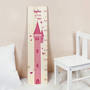 Планка Striefchen для дітей з дерев'яними іменами для дитячих кімнат з милими мотивами (планка вежа принцеси)
