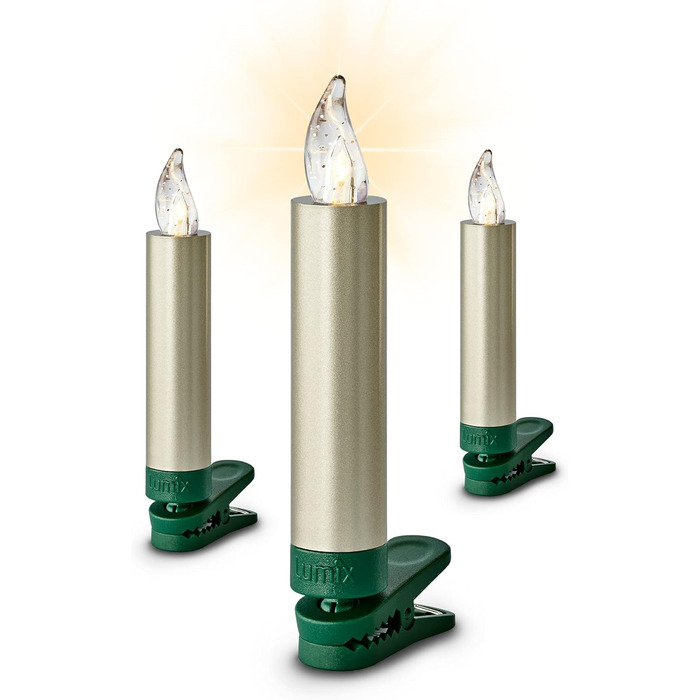 LED-іграшки для ялинки Lumix® Superlight Mini Metallic, комплект 12 шт. з IR-пультом, Cashmere