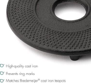 Підставка під гаряче з чавуну Bredemeijer Jang, чорна, діаметр 13 см