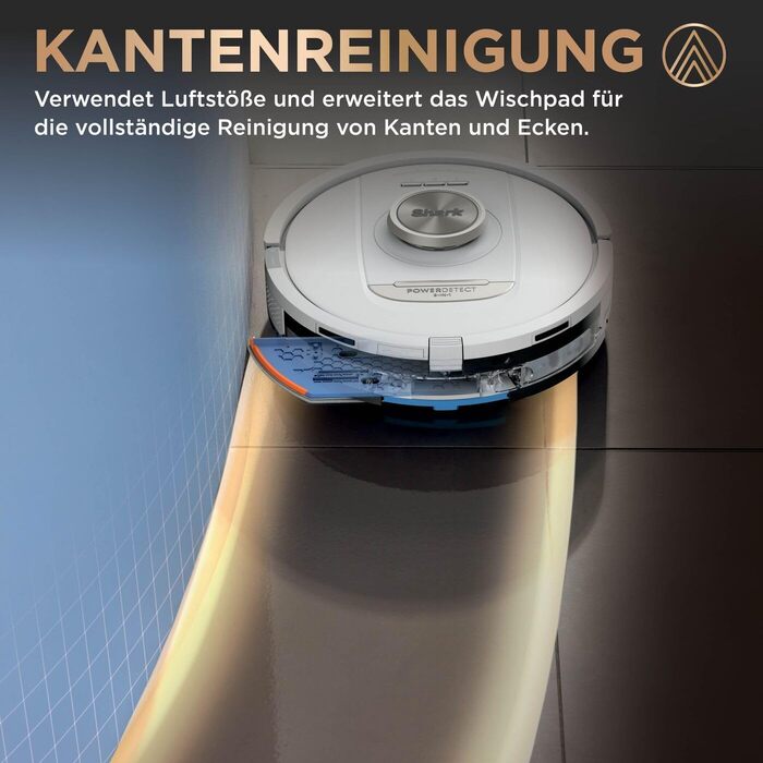 Робот-пилосос Shark PowerDetect 2-в-1 з функцією миття, NeverTouch Pro, 60 днів автономності, самостійне очищення контейнера, 3D та LiDAR навігація, уникнення перешкод NeverStuck, керування через додаток, білий, AV2810ZEEUWH, 4 щітки / Anti-Micro Pads / 2