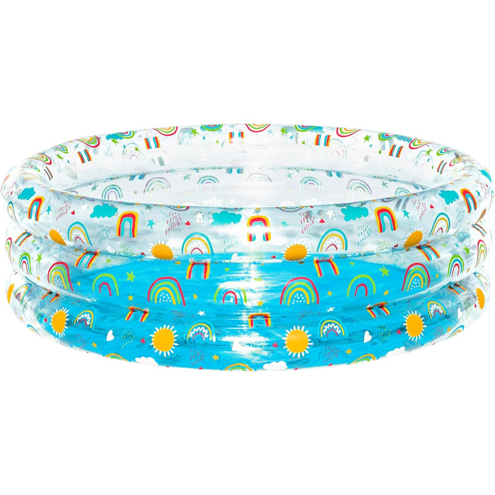Дитячий надувний басейн Bestway Rainbow Splash, 150×53 см