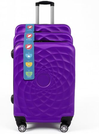 Валіза ручної поклажі Bosdela з твердим корпусом (980, фіолетовий, 50/60/71 см)