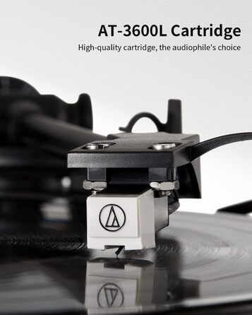 Вініловий програвач ANGELS HORN з Bluetooth, HiFi динаміками, вбудованим фонокоректором, підтримкою 33/45 об/хв та головкою AT-3600L
