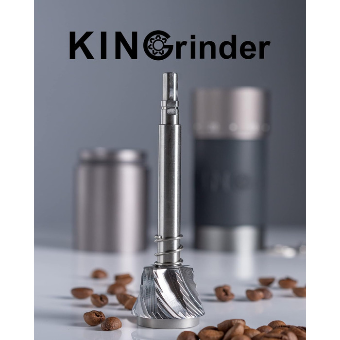 KINGrinder K6 - ручна кавомолка з 200 налаштуваннями помелу для Aeropress, French Press, Drip, Espresso, об'єм 25-35г
