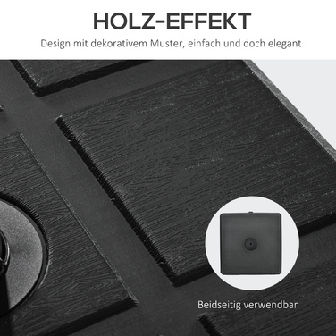 Підставка для парасольки до 40 кг, з ручкою, квадратна, чорна