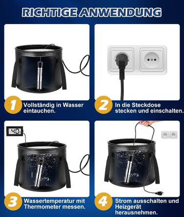 Портативна кемпінгова душова система WADEO з акумулятором, насосом та нагрівачем, 20л бак, для відпочинку, подорожей, автомиття та надзвичайних ситуацій