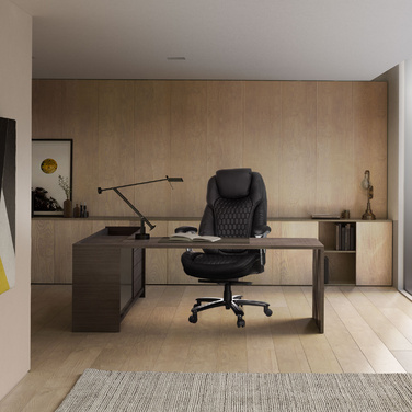 Крісло для шеф-кухаря XXL PULLMANN, штучна шкіра, чорне, hjh OFFICE