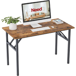 Розкладний стіл - комп'ютерний/письмовий стіл 120x60 см з металевим каркасом та ДСП, для дому та офісу