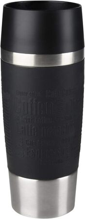 Термокружка Emsa Travel Mug Classic 360 ml, чорна, з Quick-Press, 360° відкриття, з термоізоляцією (513361)