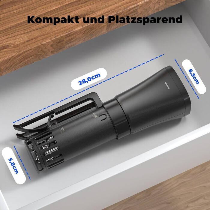 Су-від кухонний прилад Sous Vide Garer Stick 1000W з резервуванням, прецизійний посуд для приготування їжі, іммерсійний циркулятор