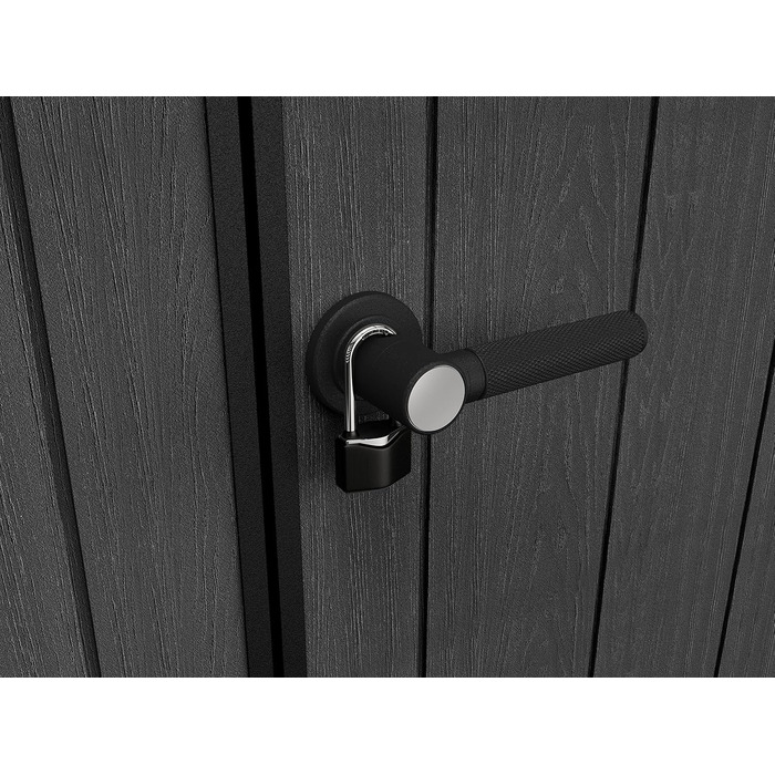 Садовий будинок Keter Artisan Gerätehaus 214x218x226 см, сірий (9x7) – вуличний, з підлогою, односхилий дах, подвійні двері та вікна, для зберігання речей на вулиці, 8,3 м³