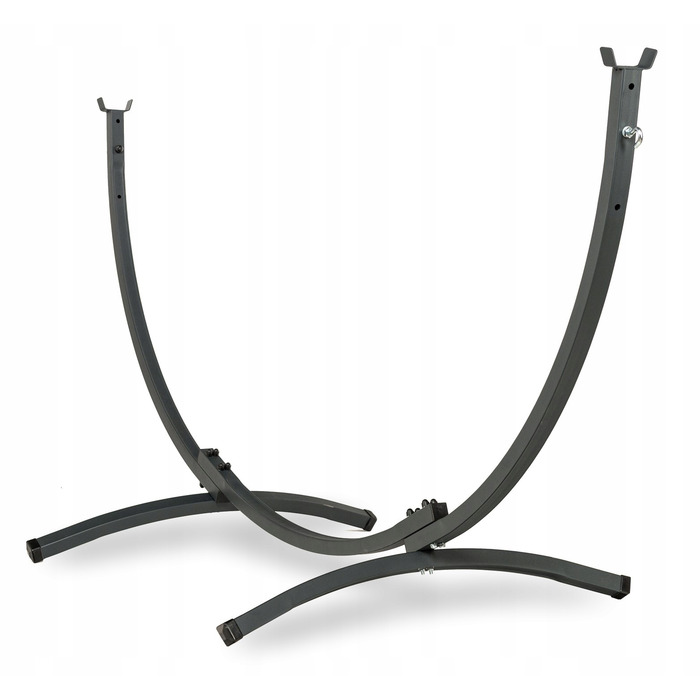 Двомісний гамак SandTropic чорний, тканинний, з металевим стійкою-каркасом, навантаження до 220 кг