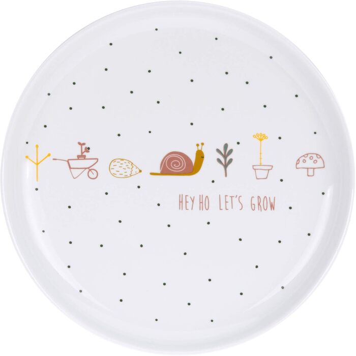 Набір дитячого посуду LÄSSIG Garden Explorer: тарілка, миска, чашка з силіконовим кільцем (червоний)