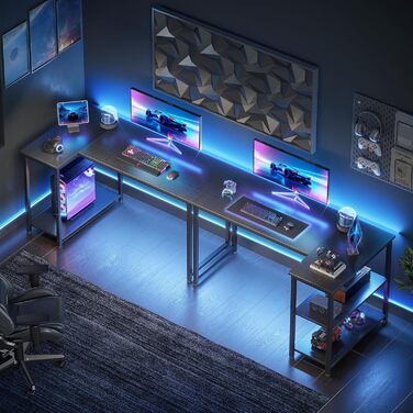 Ігровий стіл Coleshome 120x70 см, кутовий, з відкидною полицею, чорний