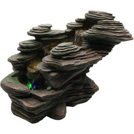 Кам'яний фонтан, натуральний, коричневий, 38 х 19 х 25 см, 132