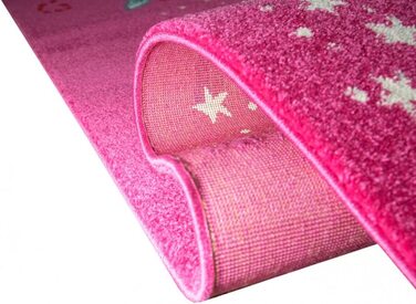 Дитячий килимок CARPETIA, ігровий килимок для дитячої кімнати, для дівчаток, чарівна фея, фея, дзвіночок, рожевий Розмір (120 см круглий)