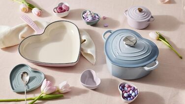 Міні-кокот Le Creuset, кераміка, 237 мл, з ручкою 'Морська сіль' з золотим серцем