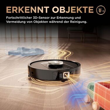 Робот-пилосос та миючий робот Shark PowerDetect RV2800ZEEU: 2-в-1, самостійне очищення, LiDAR-навігація, керування через додаток, чорний