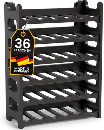 Стелаж для пляшок Alpfa на 36 пляшок, антрацит - Made in Germany