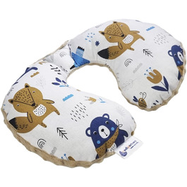 Дитяча подушка для шиї Medi Partners 100 бавовна/норка (Boho Animals)
