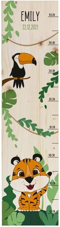 Планка Striefchen для дітей з дерев'яними іменами для дитячих кімнат з милими мотивами (планка із зображенням тигра)