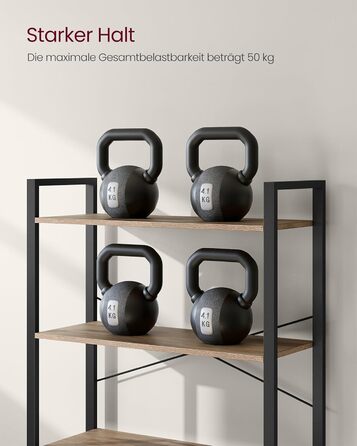 Стелаж VASAGLE з 6 полицями, сталевий каркас, для вітальні, спальні, кабінету, 30 x 80 x 186 см, індустріальний дизайн, вінтажний колір (коричневий + чорний)