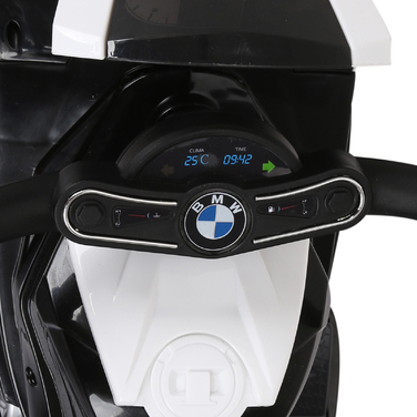 HOMCOM BMW S1000RR ліцензований електричний дитячий мотоцикл дитячий транспортний засіб з акумулятором, триколісний, сталевий, чорний, 66x37x44 см