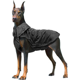 Пальто для собак IREENUO водонепроникне XL чорне