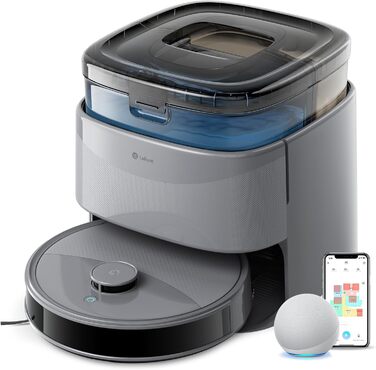 Робот-пилосос LEFANT M3 MAX: 6000Pa, вологе прибирання, лазерна навігація, антизаплутування, керування через додаток та Alexa, для тварин та килимів