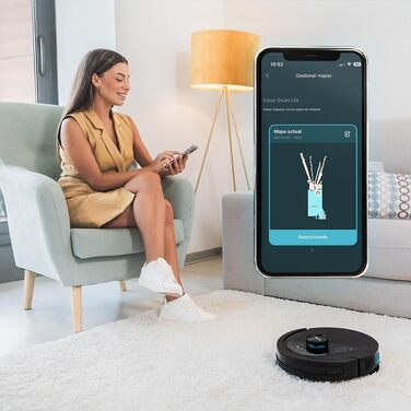 Робот-пилосос Cecotec Conga 8490 Ultimate Ultra Power: лазерна навігація, 4-в-1 (пилосос, мийка, пароочисник), 7000Pa, до 170 хв роботи, силіконова щітка