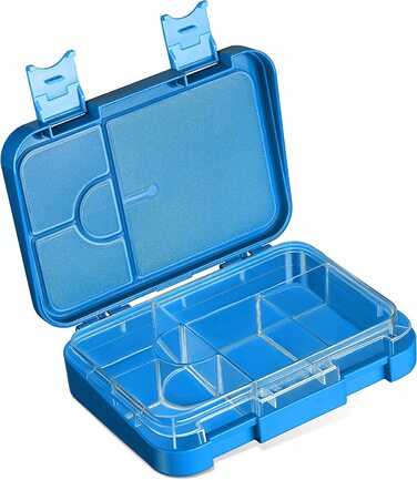 Коробка для Бенто для дітей-ланч-бокс з 4 2 відділеннями - надзвичайно міцний - коробка для сніданку - Хлібниця ідеально підходить для дитячого садка і школи. (синій-екскаватор)