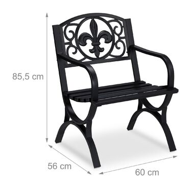 Relaxdays Металевий садовий стілець у стилі ретро