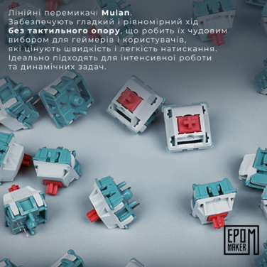 Клавіатура механічна бездротова EPOMAKER EP64 Mulan White (EP64-W-M)