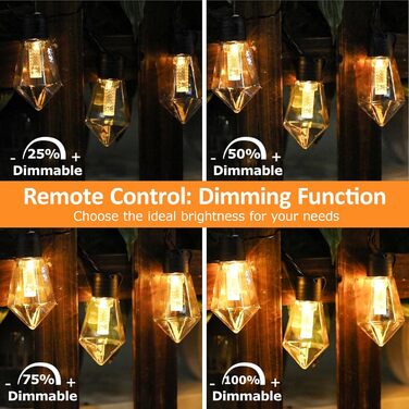 LED гірлянда для вулиці на батарейках з таймером, 9м, 12 лампочок ST64, USB зарядка, 5000mAh, для декору саду, вечірки, весілля, Різдва