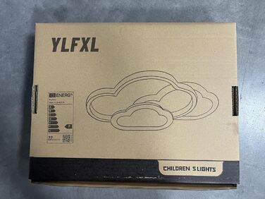 Світлодіодний стельовий світильник YLFXL Clouds, 42 см з регулюванням яскравості з дистанційним керуванням, 32 Вт для дитячої кімнати, вітальні