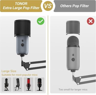 Мікрофонний стійка-тримач TONOR з поп-фільтром та кріпленням 3/8