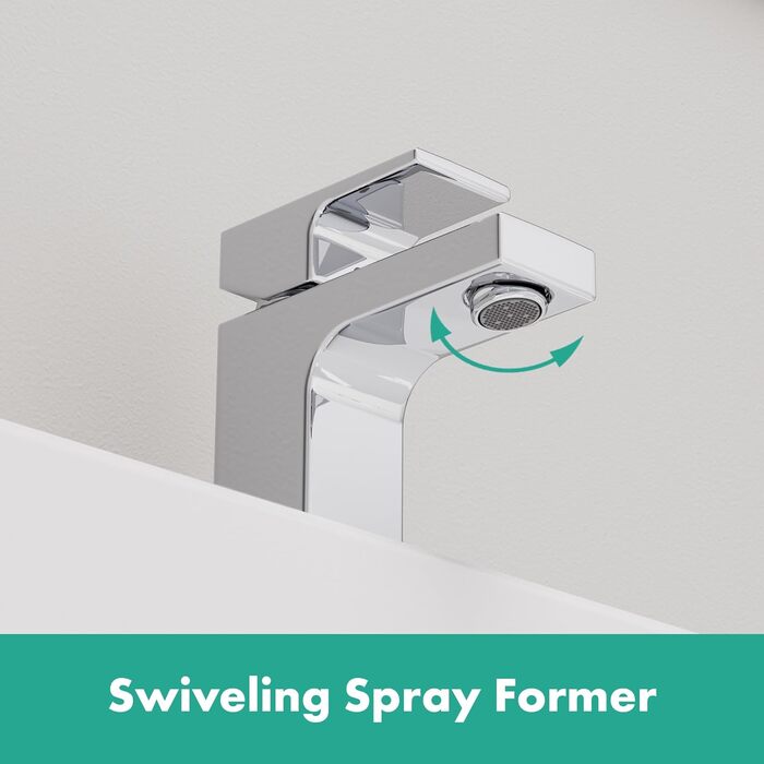 Змішувач для ванної кімнати Hansgrohe Vernis Shape, без зливу, з ізольованою водопровідною трубою, висота виливу 95 мм, водозберігаючий (EcoSmart), хром, 71569000