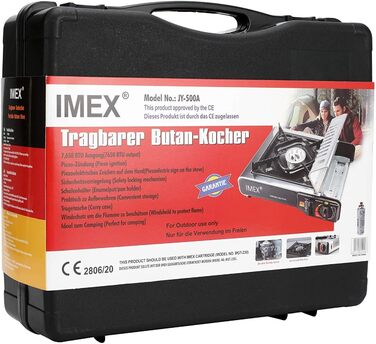 Набір для кемпінгу IMEX Camping GASKOCHER з кейсом та 4 газовими балончиками JY-500A