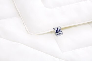 Стьобана ковдра Irisette Noblesse, легка літня ковдра, 200 х 200 см, біла, сертифікована за технологією Eko-Tex, виготовлена в Німеччині легка літня односпальна ковдра розміром 200 х 200 см